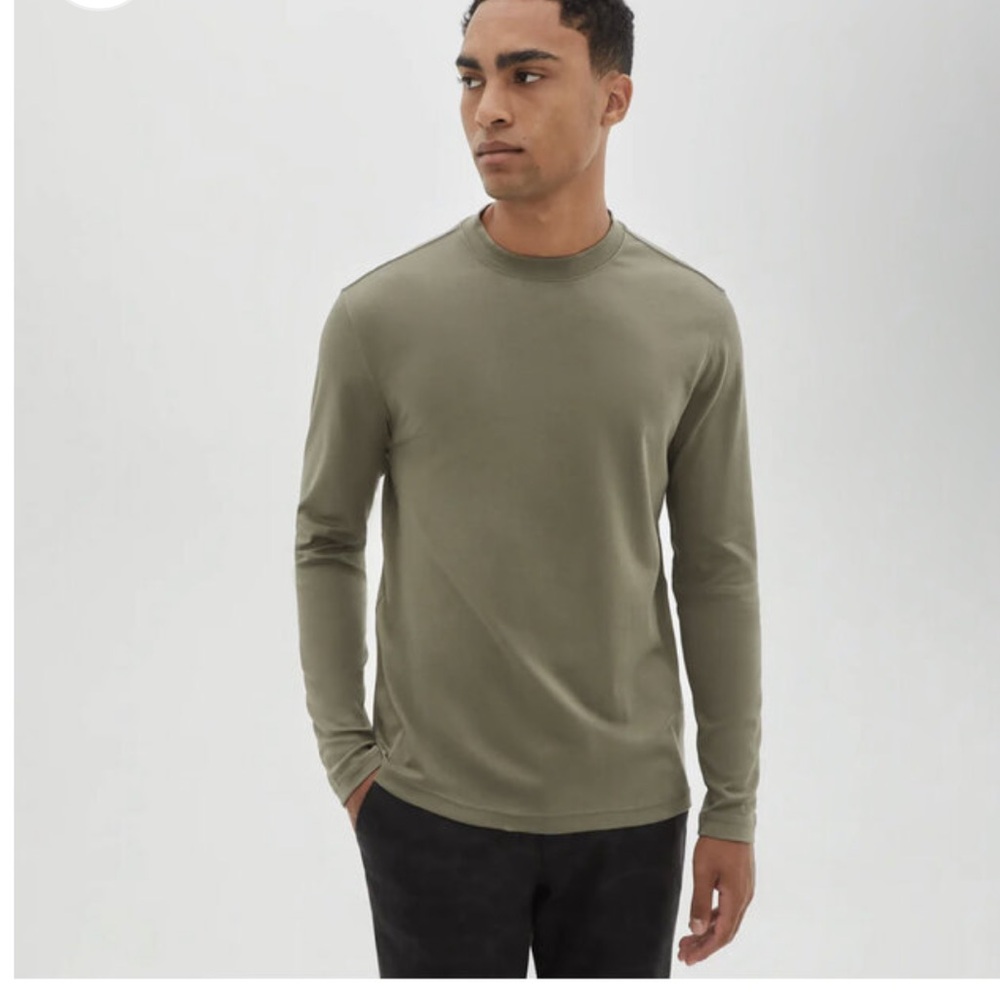 Robert Barakett The barakett long sleeve tee Men's Dusty Olive Crew Neck Sz XXL
